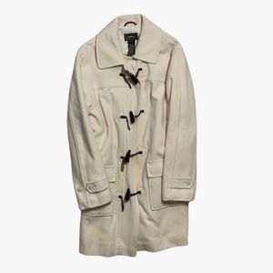 L.L.Bean Cream Pea Coat w/ toggle detail